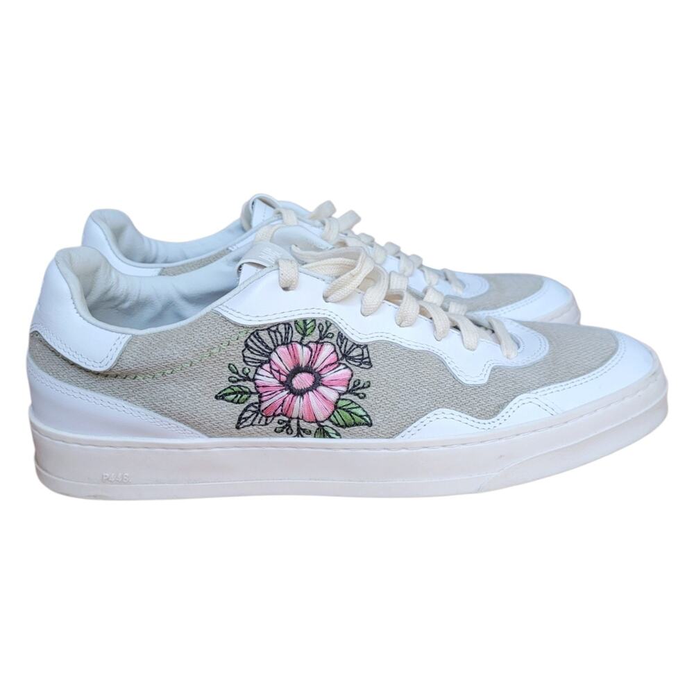 P448 Floral Embroidered Sneakers Women's EU 41 Made in Italy
